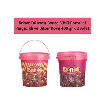 Kahve Dünyası 400 gr Sütlü Bonte Portakal Parçacık ve Bitter Kova Çikolata