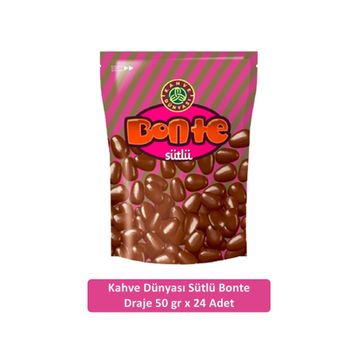 Kahve Dünyası Sütlü Çikolata Kaplı 50 gr Bisküvili Draje Bonte