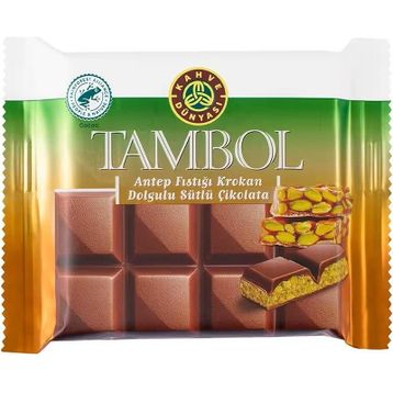 Kahve Dünyası Tambol 100 gr Sütlü Fıstık Krokanlı Çikolata