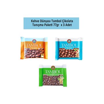 Kahve Dünyası Tambol 77 gr 3 Çeşit Çikolata (3 adet)