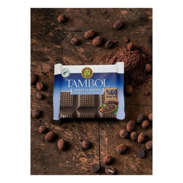 Kahve Dünyası Tambol 77 gr Şeker İlavesiz Bitter Çikolata