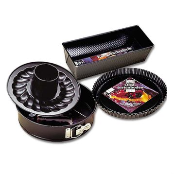 Kaiser 621364 Siyah Classic 4 Parça Teflon Kek Kalıbı Seti