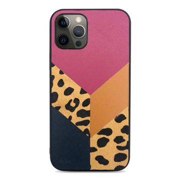 Kajsa Apple iPhone 12 Kılıf Glamorous Serisi Leopard Combo Kapak