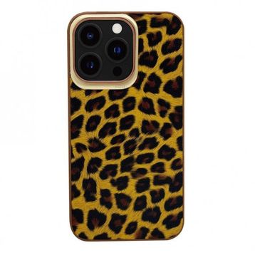 Kajsa Apple iPhone 13 Kılıf Glamorous Serisi Leopard Combo Kapak