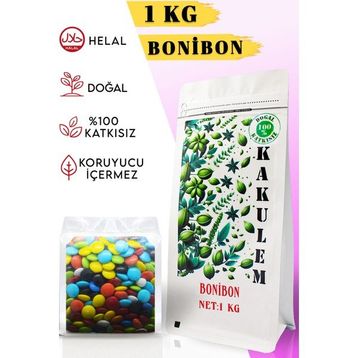 Kakulem 1 kg Sertifikalı Renkli Şekerler Bonibon Draje