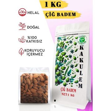 Kakulem 1 kg Sertifikalı Yerli Çiğ Badem İçi