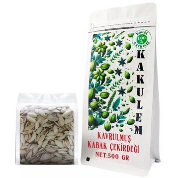 Kakulem 500 gr Sertifikalı Kavrulmuş Tuzsuz Kabak Çekirdeği