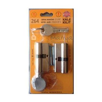 Kale 264 2'Li Set Mandallı Saten Ortak Anahtar