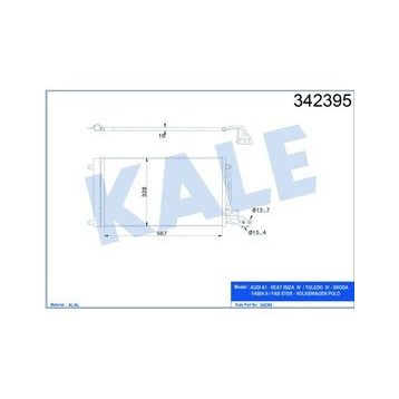 Kale 342395 VW Polo Audi A1-A1 Sportback Seat Ibiza V-Toledo IV AL-AL Klima Kondenseri