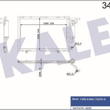 Kale 342520 Oto Klima Radyatörü