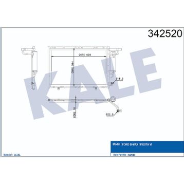 Kale 342520 Oto Klima Radyatörü