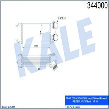 Kale 344000 Turbo Radyatörü /İnterkol
