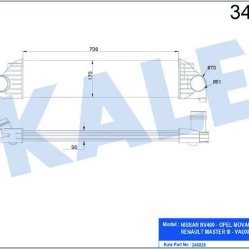 Kale 345035 Turbo Radyatörü /İnterkol