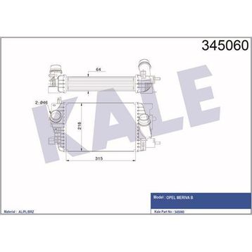 Kale 345060 Oto Turbo İnterkol Radyatörü
