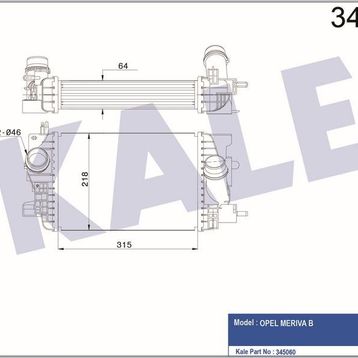 Kale 345060 Oto Turbo İnterkol Radyatörü