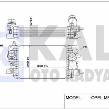 Kale 345060 Oto Turbo İnterkol Radyatörü