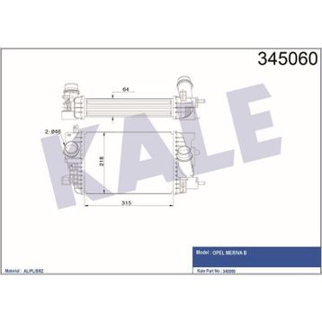 Kale 345060 Oto Turbo İnterkol Radyatörü