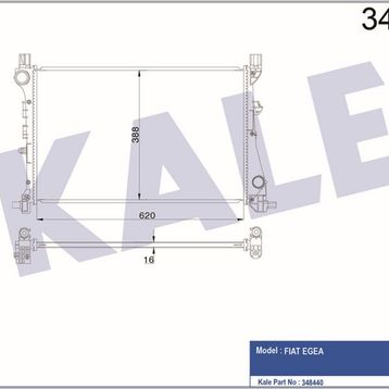 Kale 348440 Fiat Egea 1.3 1.4 AL PL BRZ Radyatör