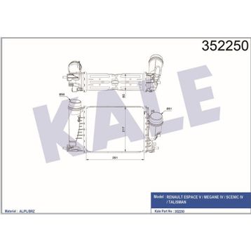Kale 352250 Renault Megane IV Scenıc Talisman 1.6 DCI TCE 15- Turbo Radyatörü