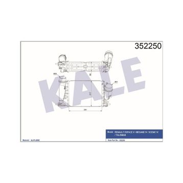 Kale 352250 Renault Megane IV Scenıc Talisman 1.6 DCI TCE 15- Turbo Radyatörü