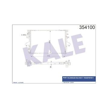 Kale 354100 Transporter V Multivan V 1.9TDI 2.0 03-09 MT Ac Nac Brazing 710x Su Radyatörü