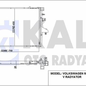 Kale 354100 Transporter V Multivan V 1.9TDI 2.0 03-09 MT Ac Nac Brazing 710x Su Radyatörü