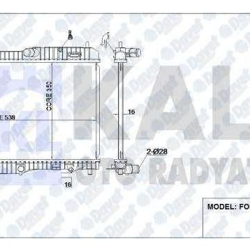 Kale 356000 Otomatik Motor Radyatörü