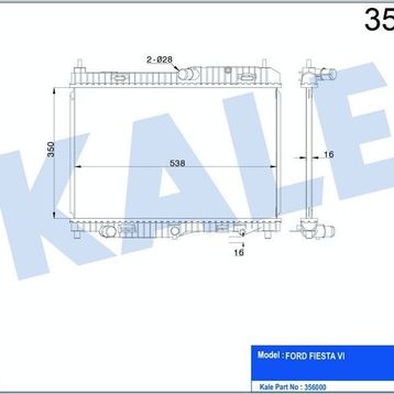 Kale 356000 Otomatik Motor Radyatörü