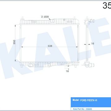 Kale 356000 Otomatik Motor Radyatörü