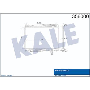 Kale 356000 Otomatik Motor Radyatörü