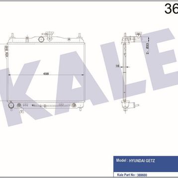 Kale 369600 Motor Radyatörü