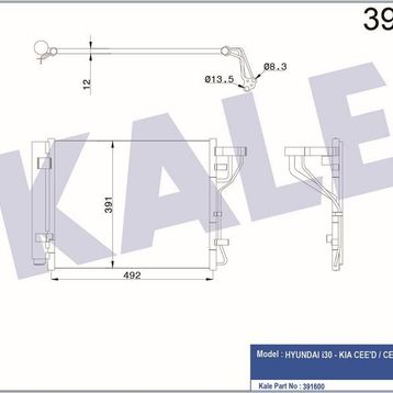 Kale 391600 Oto Klima Radyatörü