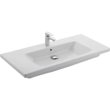 Kale Eternal 80x45 cm Etajerli Armatür Delikli Lavabo