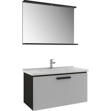 Kale Gris 100 cm Banyo Dolabı Takımı