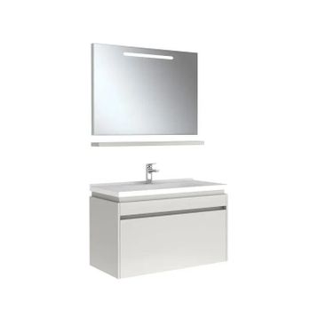 Kale Idea 2.0 100 cm Parlak Beyaz Tek Çekmeceli Banyo Dolabı Takımı