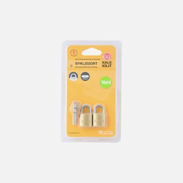 Kale Kilit 2 x 20 mm Ortak Anahtarlı Pirinç Asma Kilit