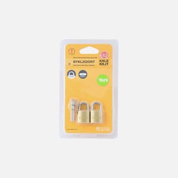 Kale Kilit 2 x 20 mm Ortak Anahtarlı Pirinç Asma Kilit