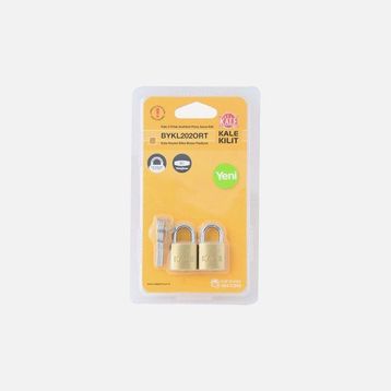 Kale Kilit 2 x 20 mm Ortak Anahtarlı Pirinç Asma Kilit