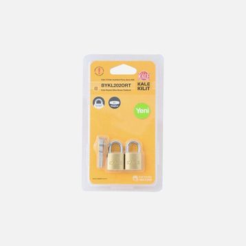 Kale Kilit 2 x 20 mm Ortak Anahtarlı Pirinç Asma Kilit