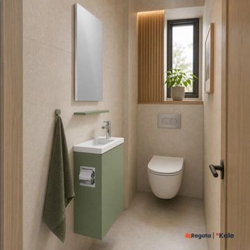 Kale Minimalist 50 cm Yeşil Banyo Dolabı