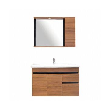Kale Stella 100 cm Teak Banyo Dolabı
