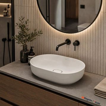 Kale Zero 2.0 60x40 cm Beyaz Oval Çanak Lavabo