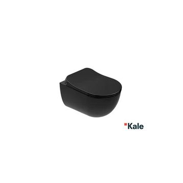 Kale Zero 2.0 Kanalsız Asma Klozet ve Siyah Ultra Slim Yavaş Kapanan Klozet Kapağı