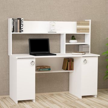 Kalender Dekor Beyaz Lucas-Twins 145 cm Çalışma Masası