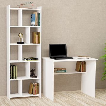 Kalender Dekor Ellen Snow 90 cm Beyaz Çalışma Masası Takımı