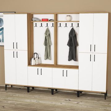 Kalender Dekor Rose-1-1-4-4-RS02 Portmanto Vestiyer Ayakkabılık
