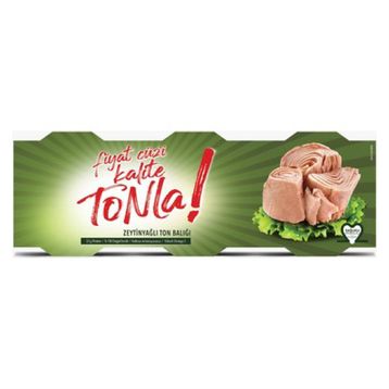 Kalite Tonla 75 gr 3'lü Zeyinyağlı Ton Balığı