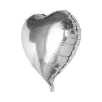 Kalp Gümüş 60 cm Folyo Balon