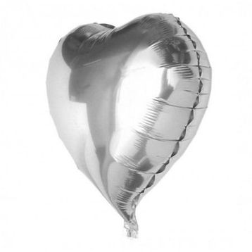 Kalp Gümüş 60 cm Folyo Balon