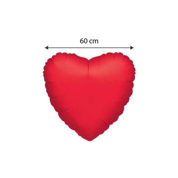 Kalp Kırmızı 60 cm Folyo Balon